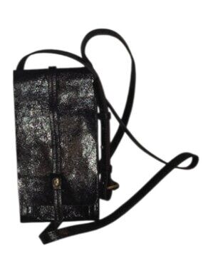 Hobo Token Wallet Crossbody Black Leather Retired Cell Pouch